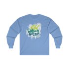 A long sleeve t-shirt with a design of trees.