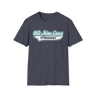 A t-shirt with the words old man gang written in white.