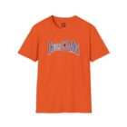 A orange t-shirt with the word " dolphins " on it.