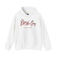 A white hoodie with the words " big man greg " written on it.