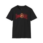 A black t-shirt with the word " doomville ".