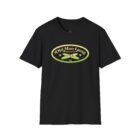 A black t-shirt with the words " old man green ".
