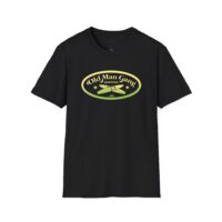 A black t-shirt with the words " old man green ".