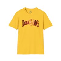 A yellow t-shirt with the words " duke mg ".