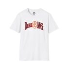 A white t-shirt with the words " double mg ".