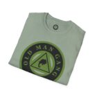 A t-shirt with an old man gang logo on it.