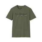 A green t-shirt with the words " not so serious ".