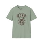 A light green t-shirt with an old man gang logo.